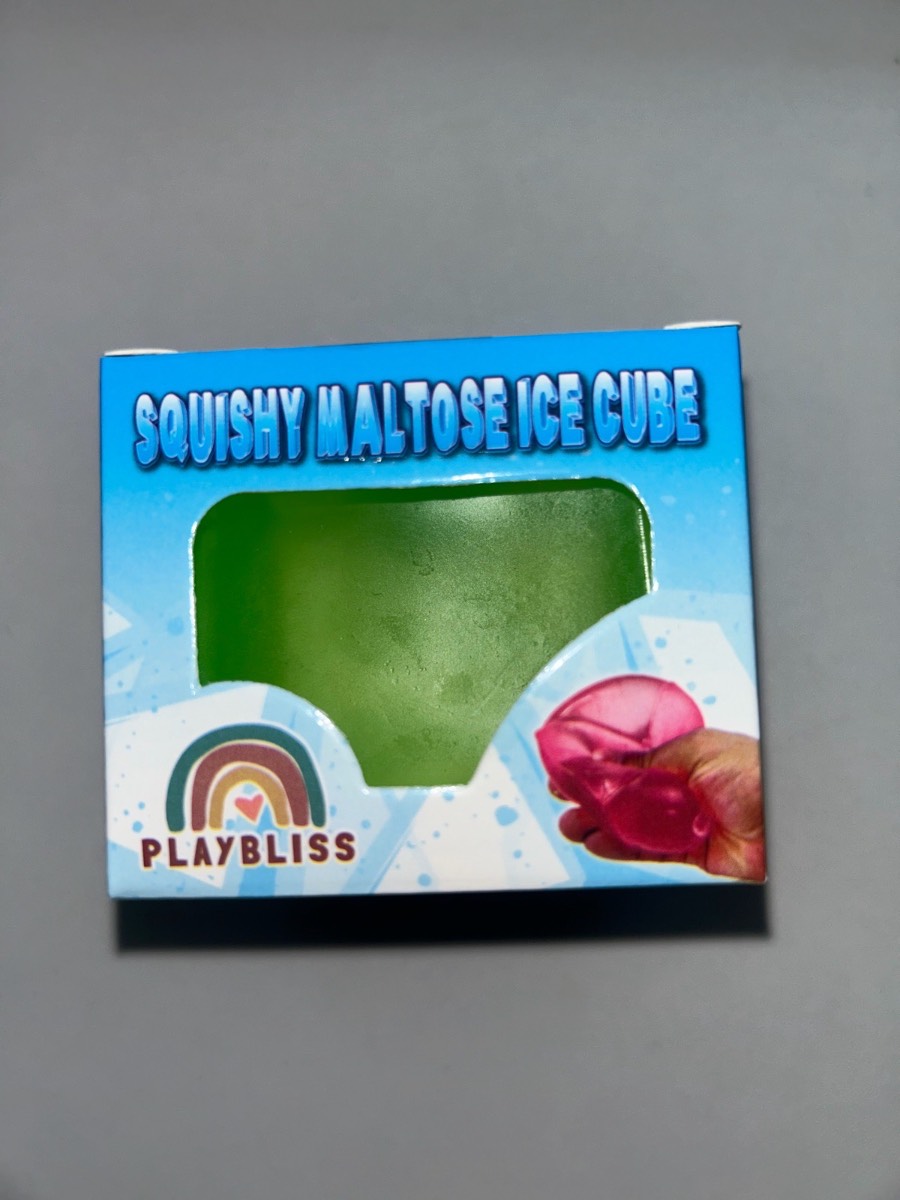 Brand new-green squishy maltose ice cube fidget toy