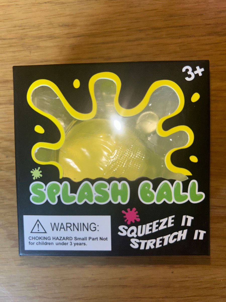 Brand new- neon yellow jelly splash ball fidget toY