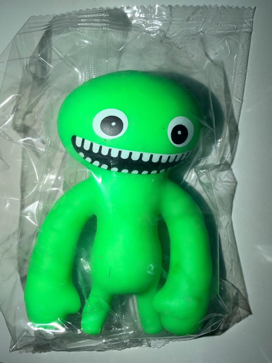 Green squishy alien fidget toy