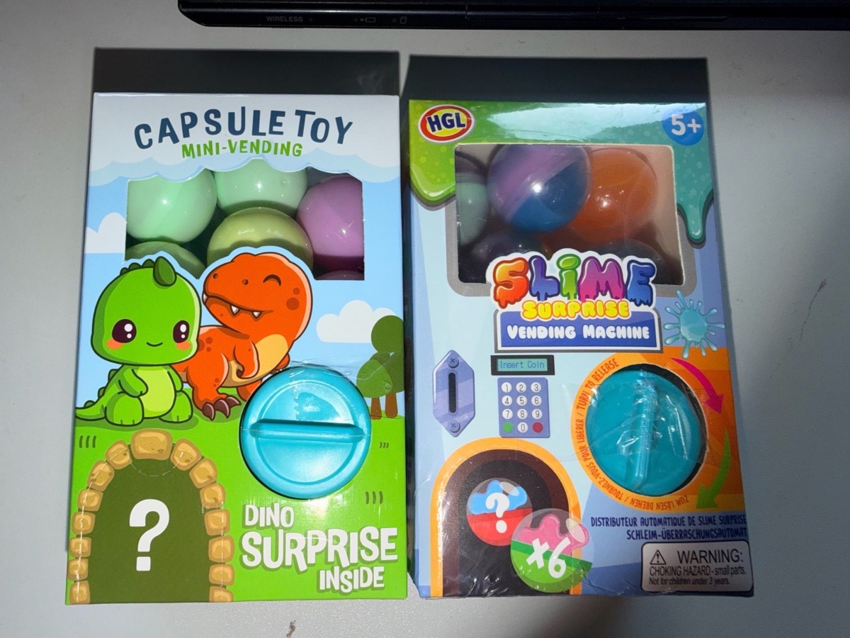 Brand new- bundle of two kids novelty mini vending machines.