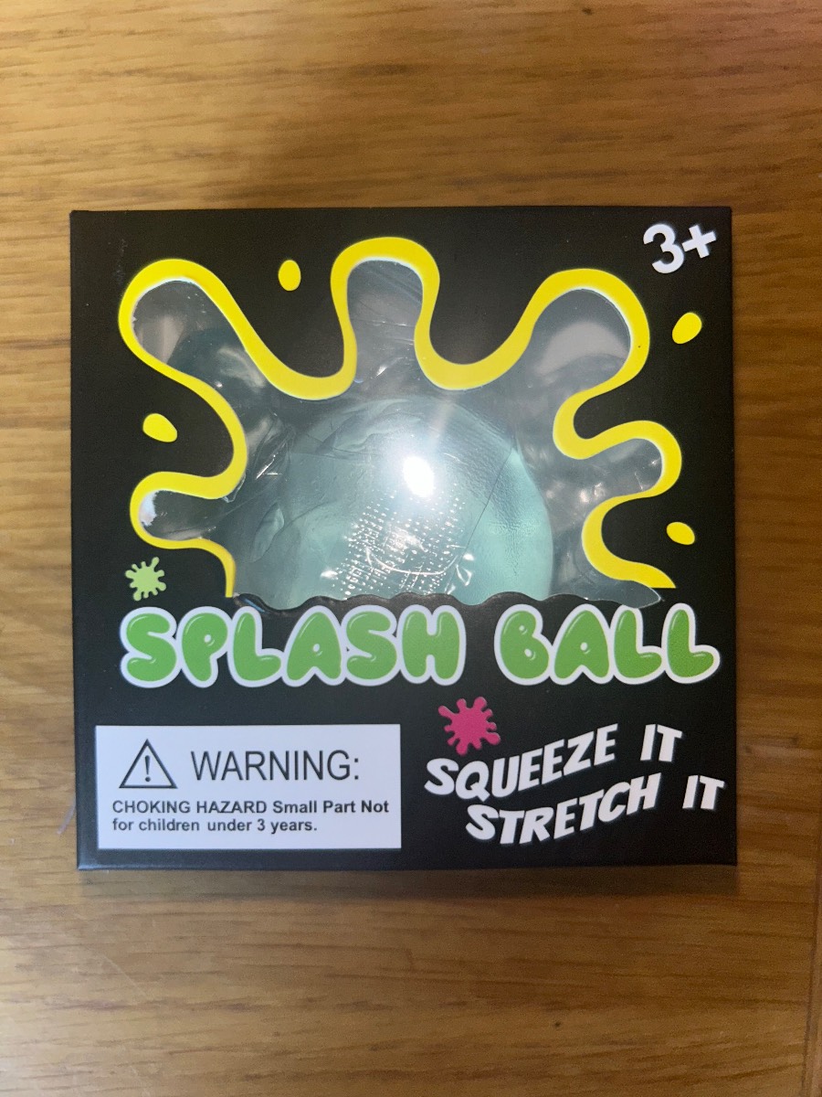 Brand new- turquoise/blue jelly splash ball fidget toy.