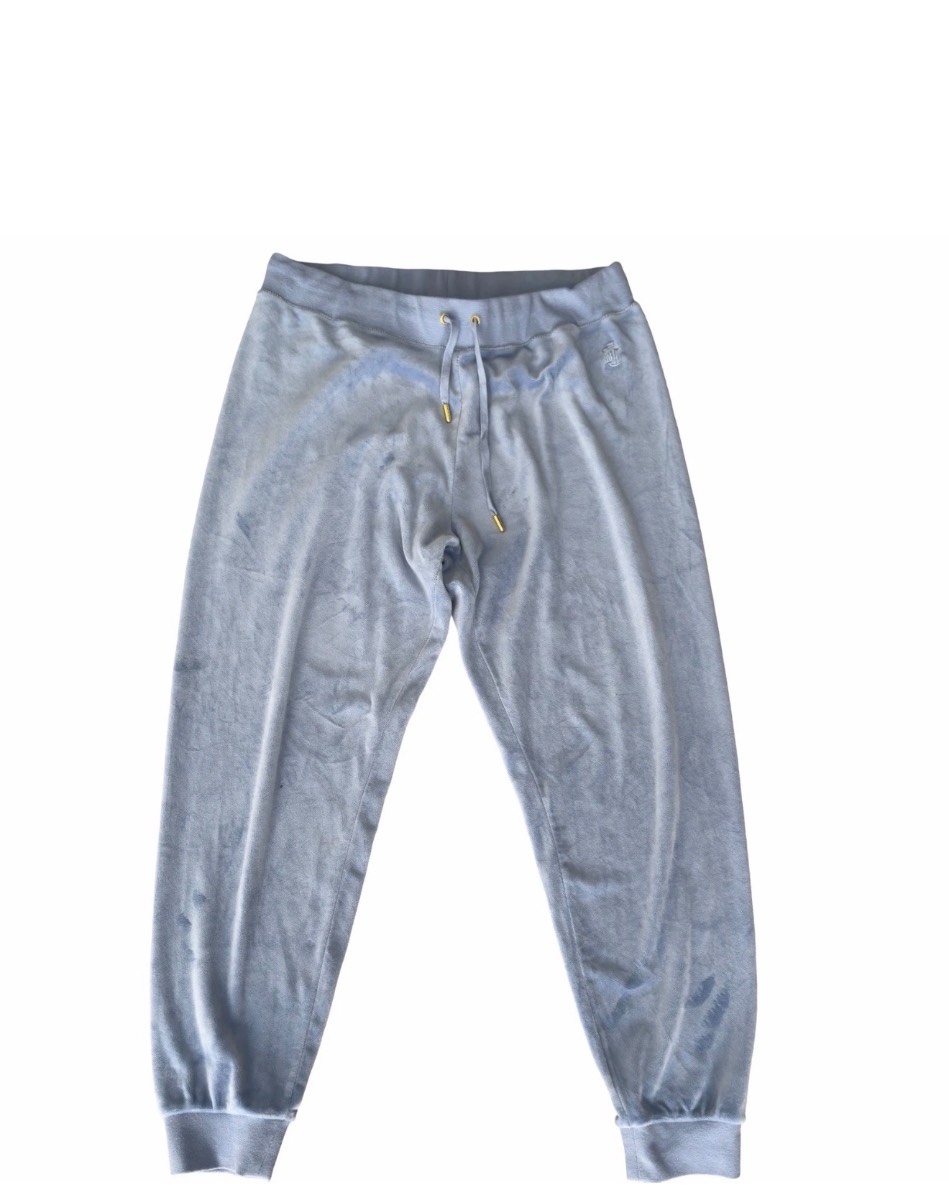 Juicy Couture Velour Joggers Blue Y2K Tracksuit Bottoms XL