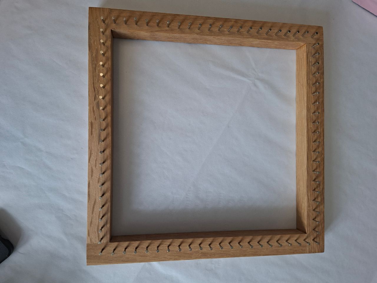 Handmade reclaimed Oak pin loom 8 "