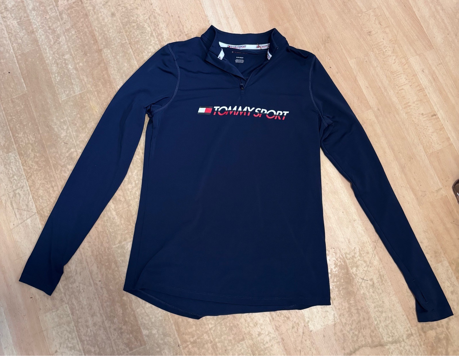 Tommy Hilfiger Sport 1/4 Zip Top - Size Small - Blue - Tommysport - Excellent
