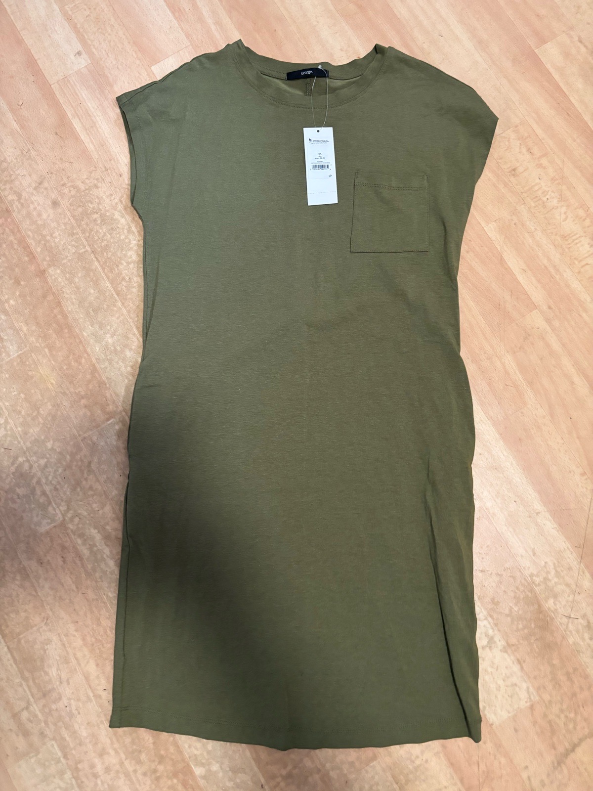 Ladies Kharki Green t-shirt dress - size 6
