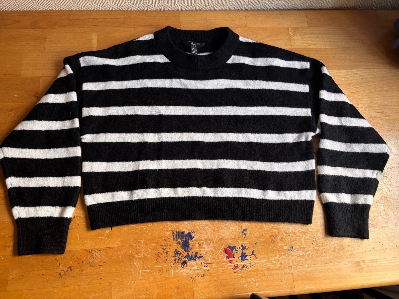 New Look 915 black & white stripe jumper - Age 14-15