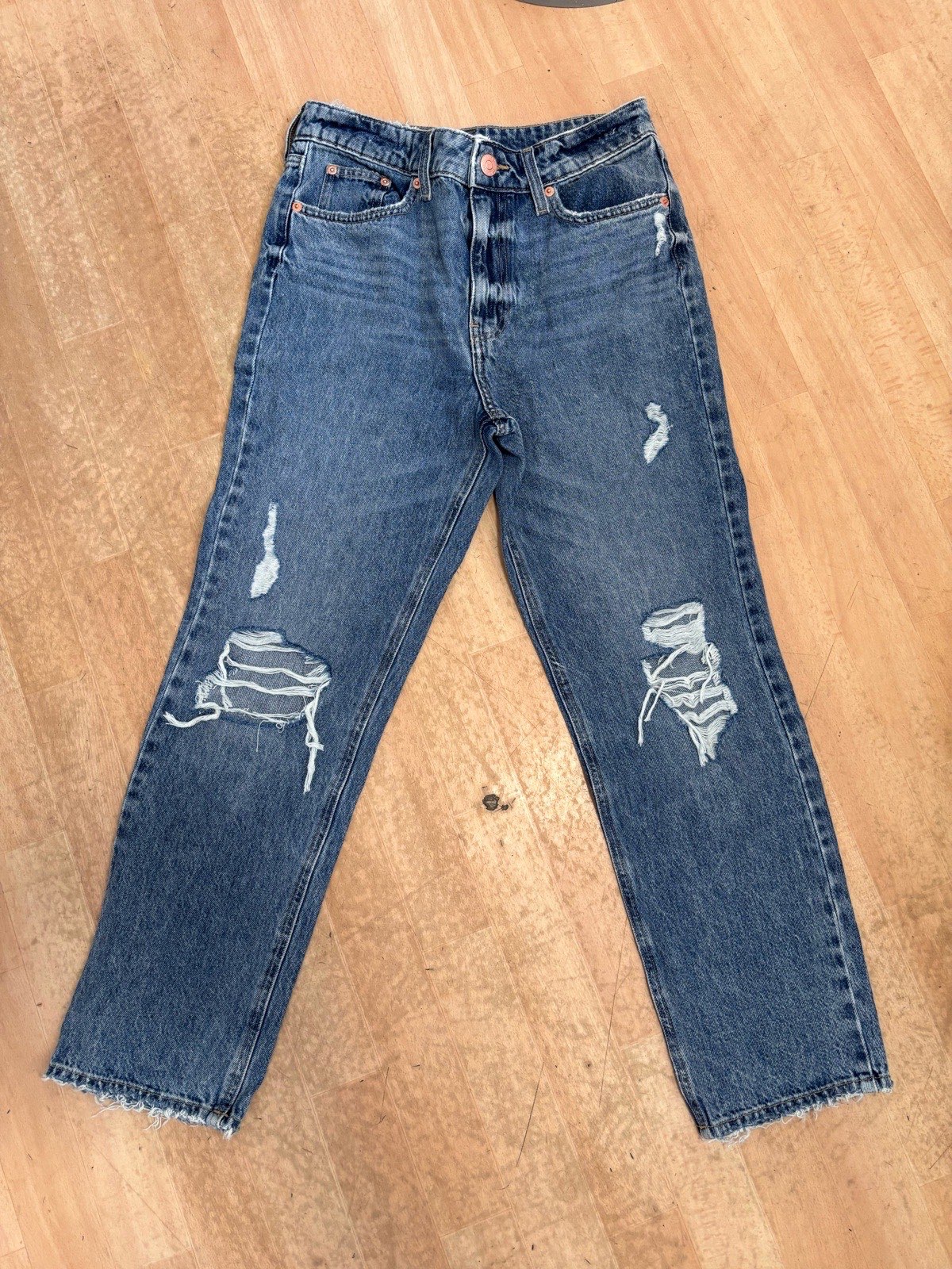 Ladies River Island distressed jeans - Blue - Size 10 - Excellent Condition