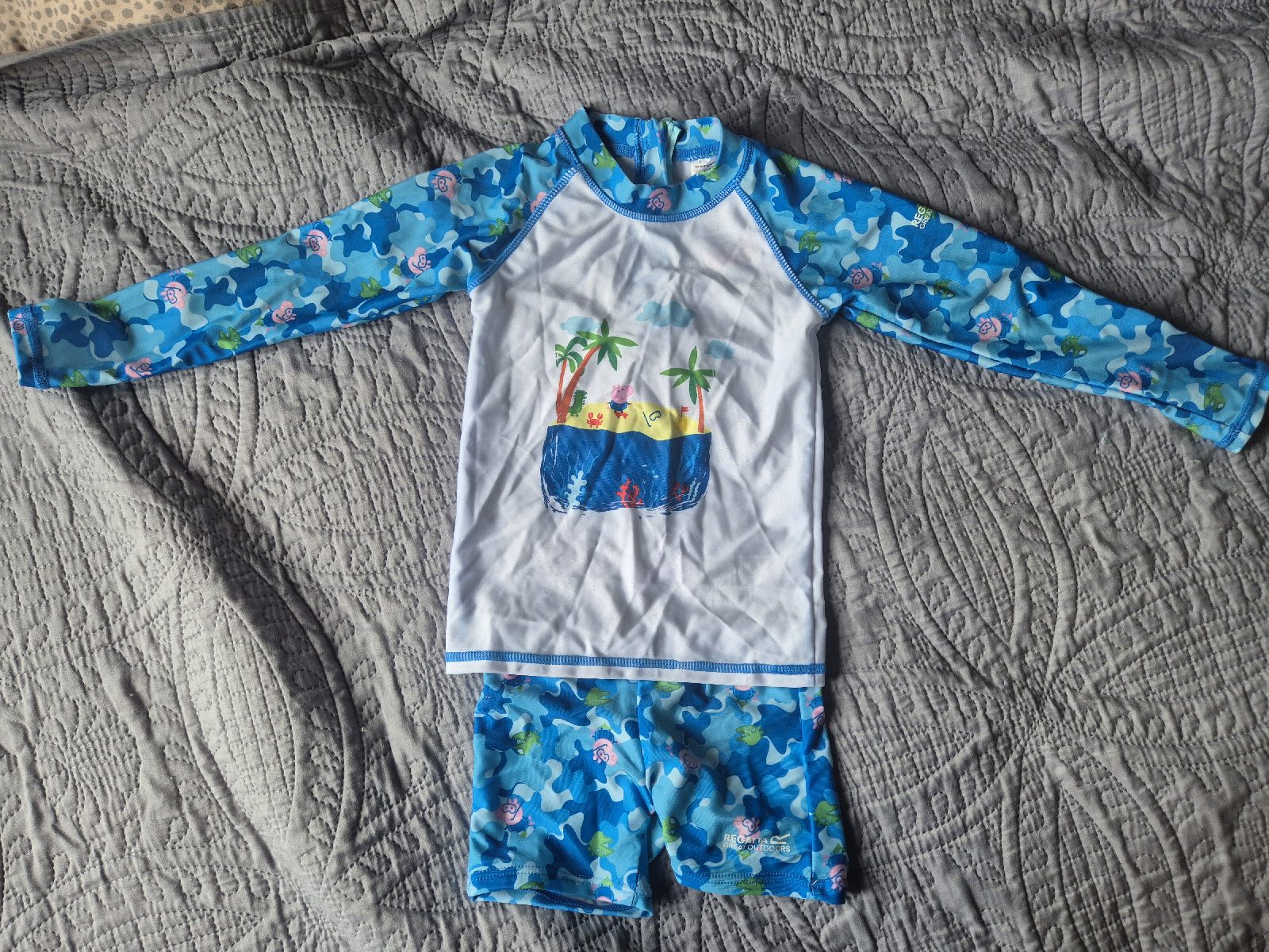 Boys Regatta George pig 2 piece swim suit, age 18-24 months, never worn