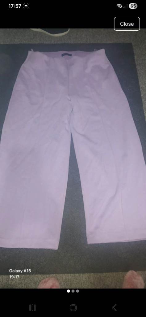 Lilac wide leg trousers