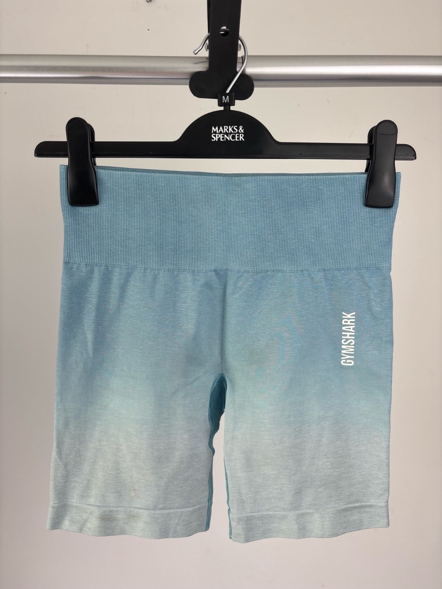 Gymshark Adapt Marl Seamless Cycling Shorts Blue Women’s Size S High Waist Gym