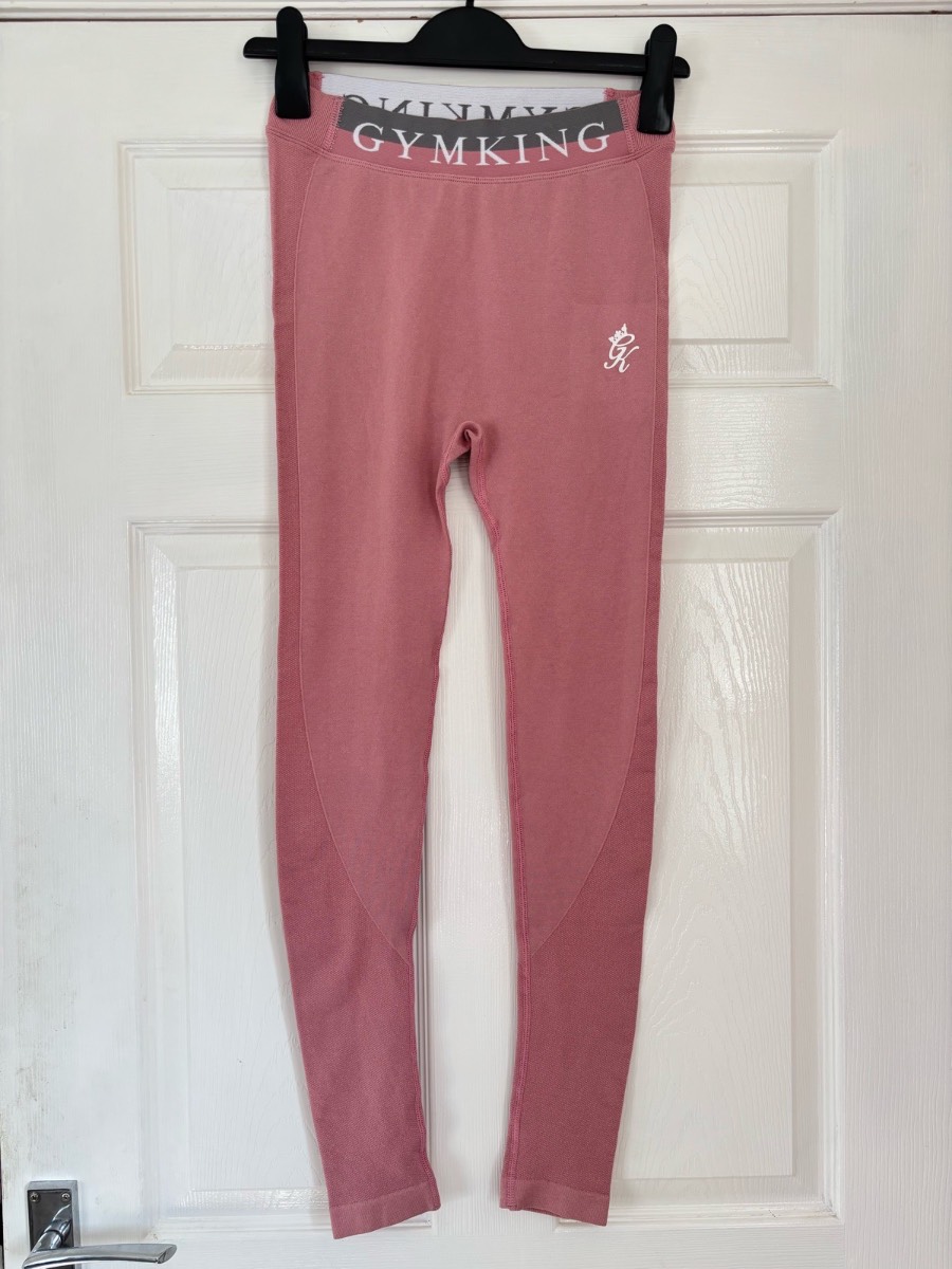 Gym King Women’s Seamless Leggings Size 4/6 - Dusky Pink / Blush - High Waist Gym Leggings - Excelle