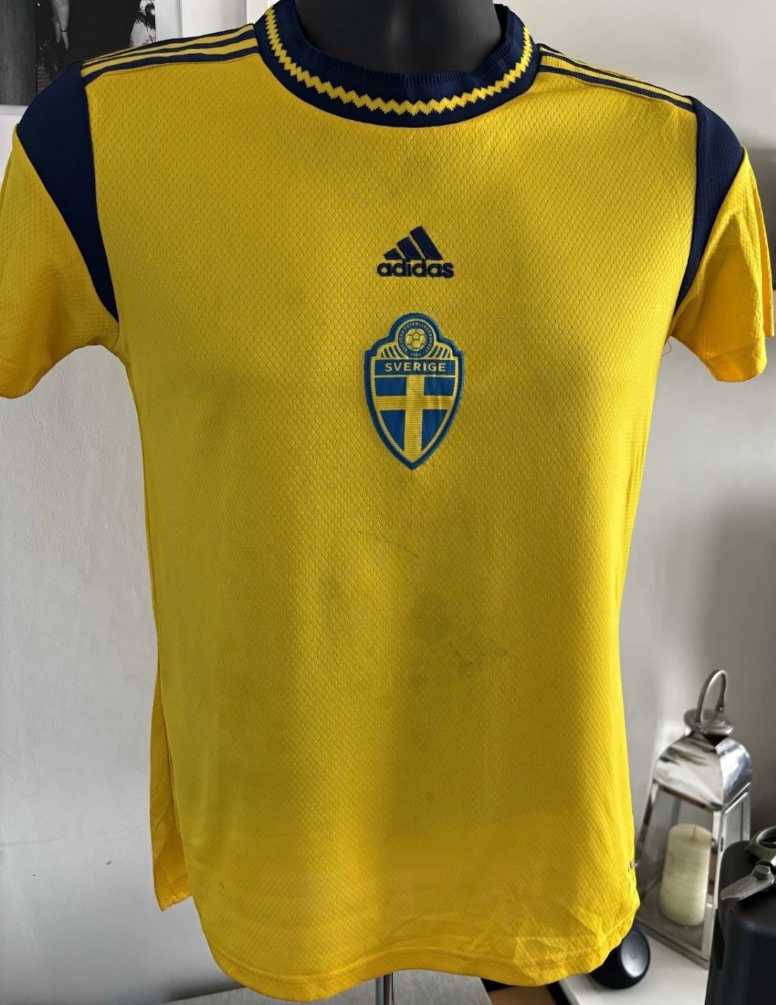 adidas Sweden Home Football Shirt