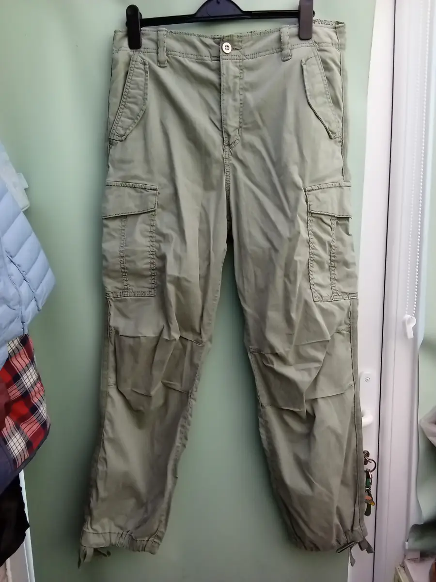 M&S sage green trousers size 14
