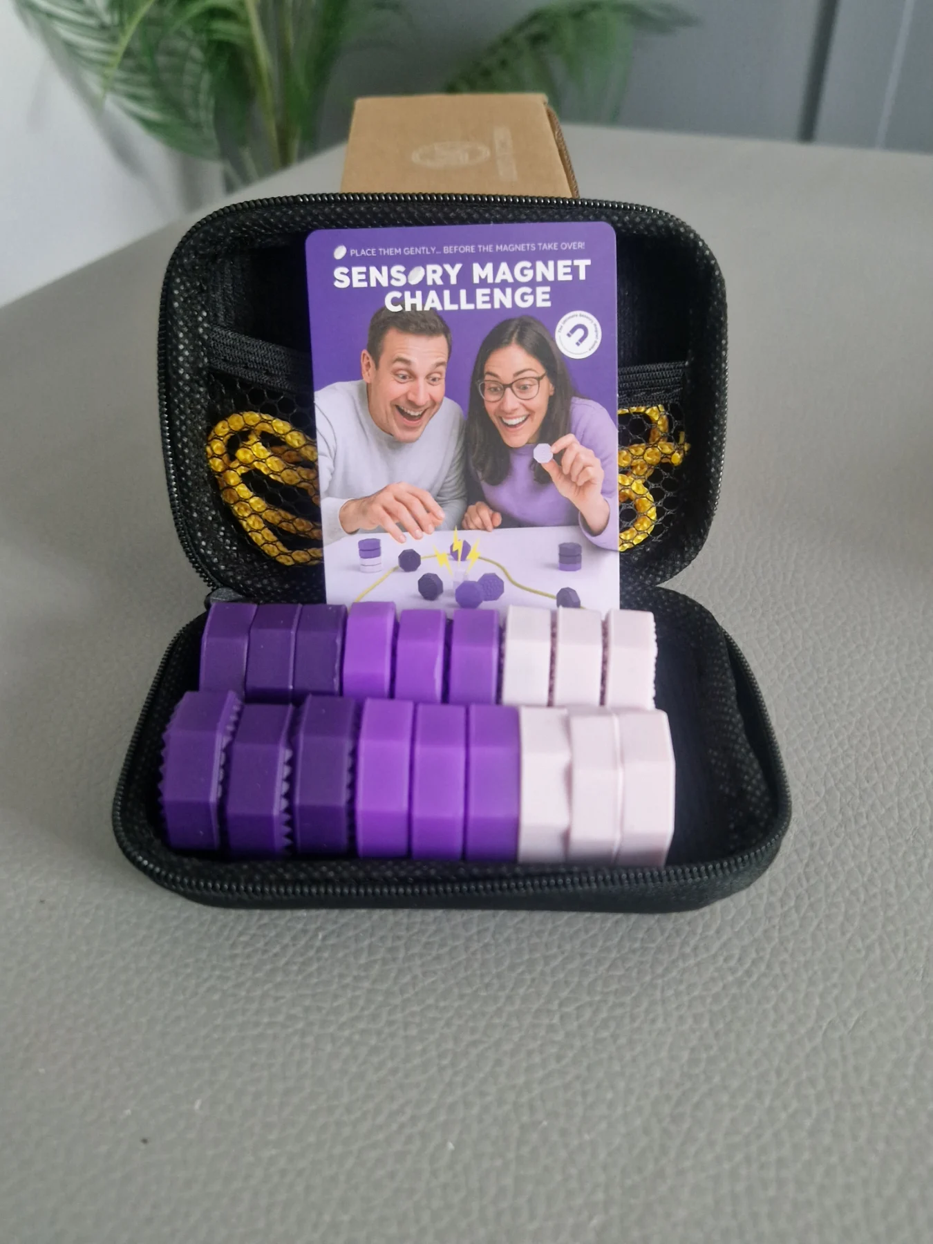 Silicone Magnetic Chess Game String with 18 Sensory Fidget Stones