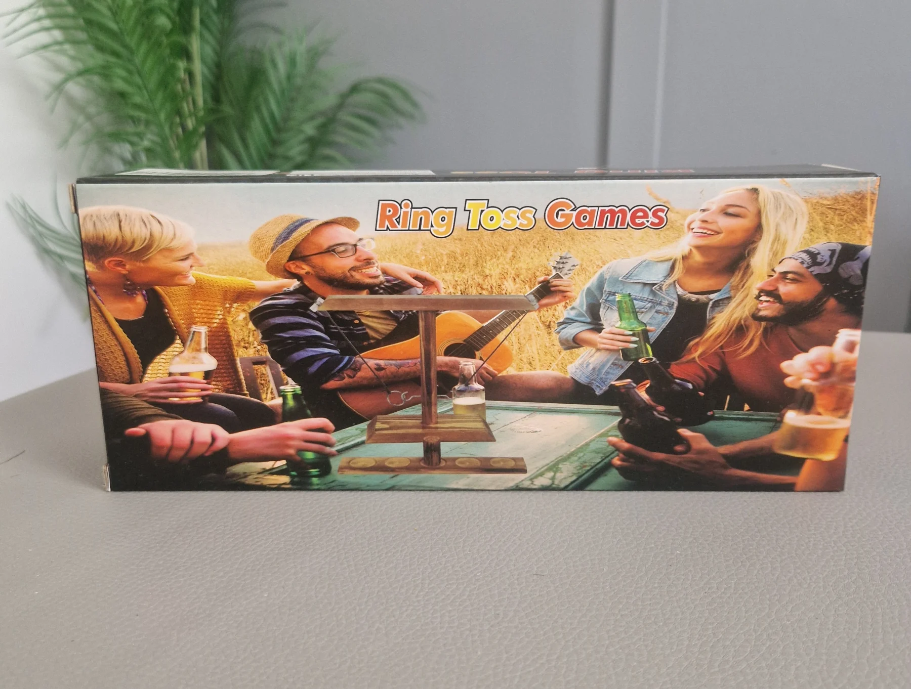 Wooden Hook and Ring Toss Game