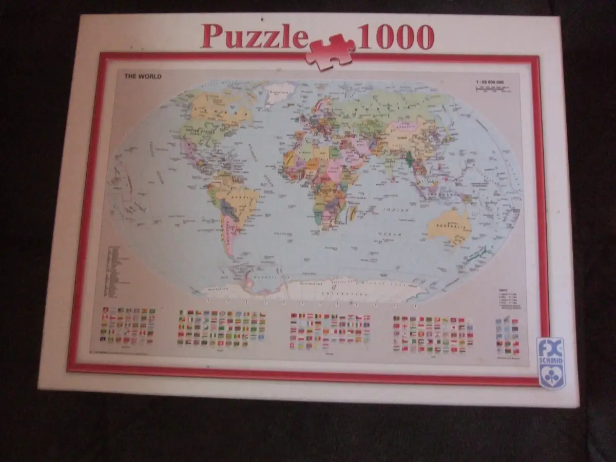World Map Jigsaw 1000 Piece. FX Schmid