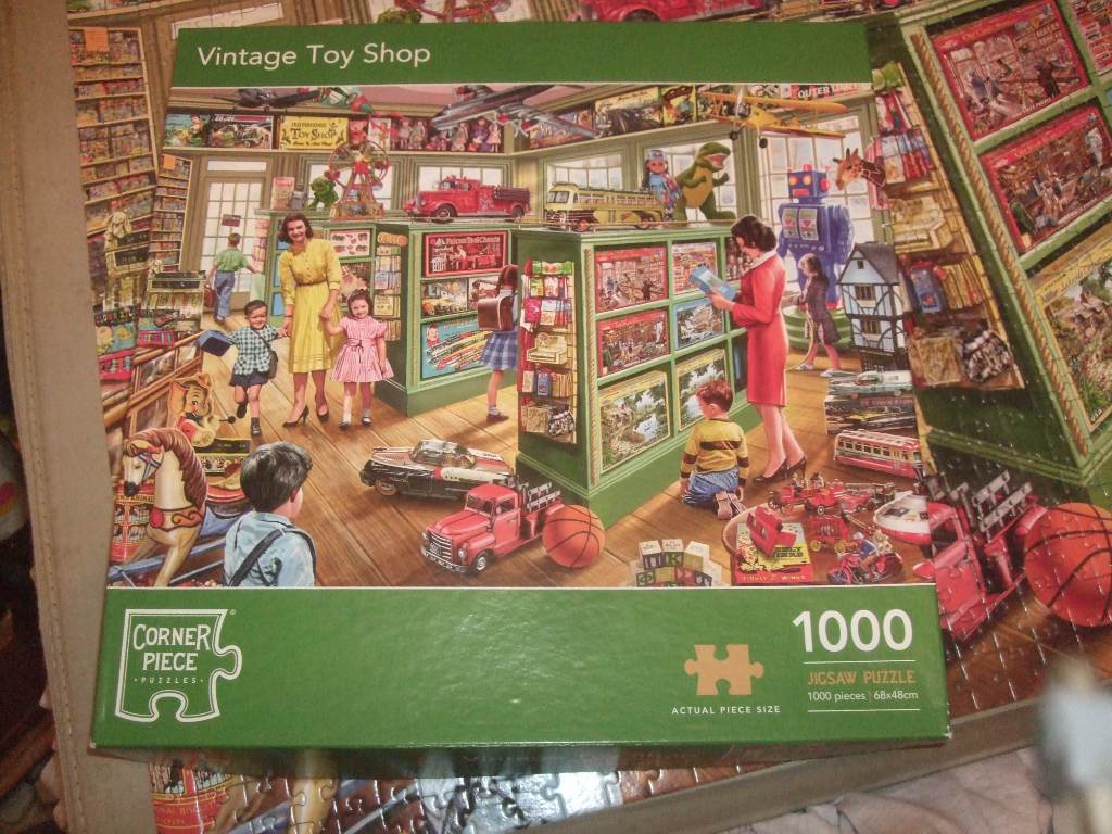 Corner Piece Jigsaw 1000pc Vintage Toy Shop