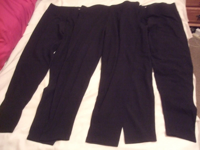 3 Pairs of Nutmeg Short Black Leggings Size 12 1 used 2 new