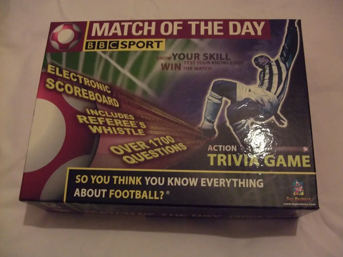 BBC Sport Match of the Day Action Trivia Game With Electronic Score Board