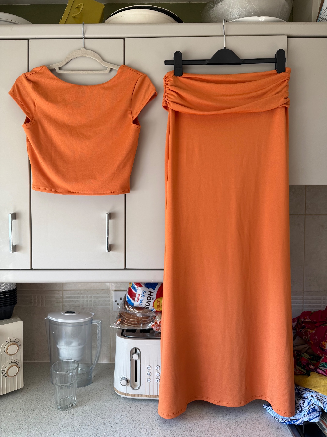 New Look 2 piece co-ord set orange 10-12