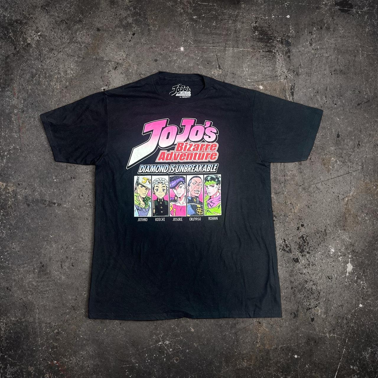JoJo's Bizarre Adventure Diamond is Unbreakable Black Graphic Tee L