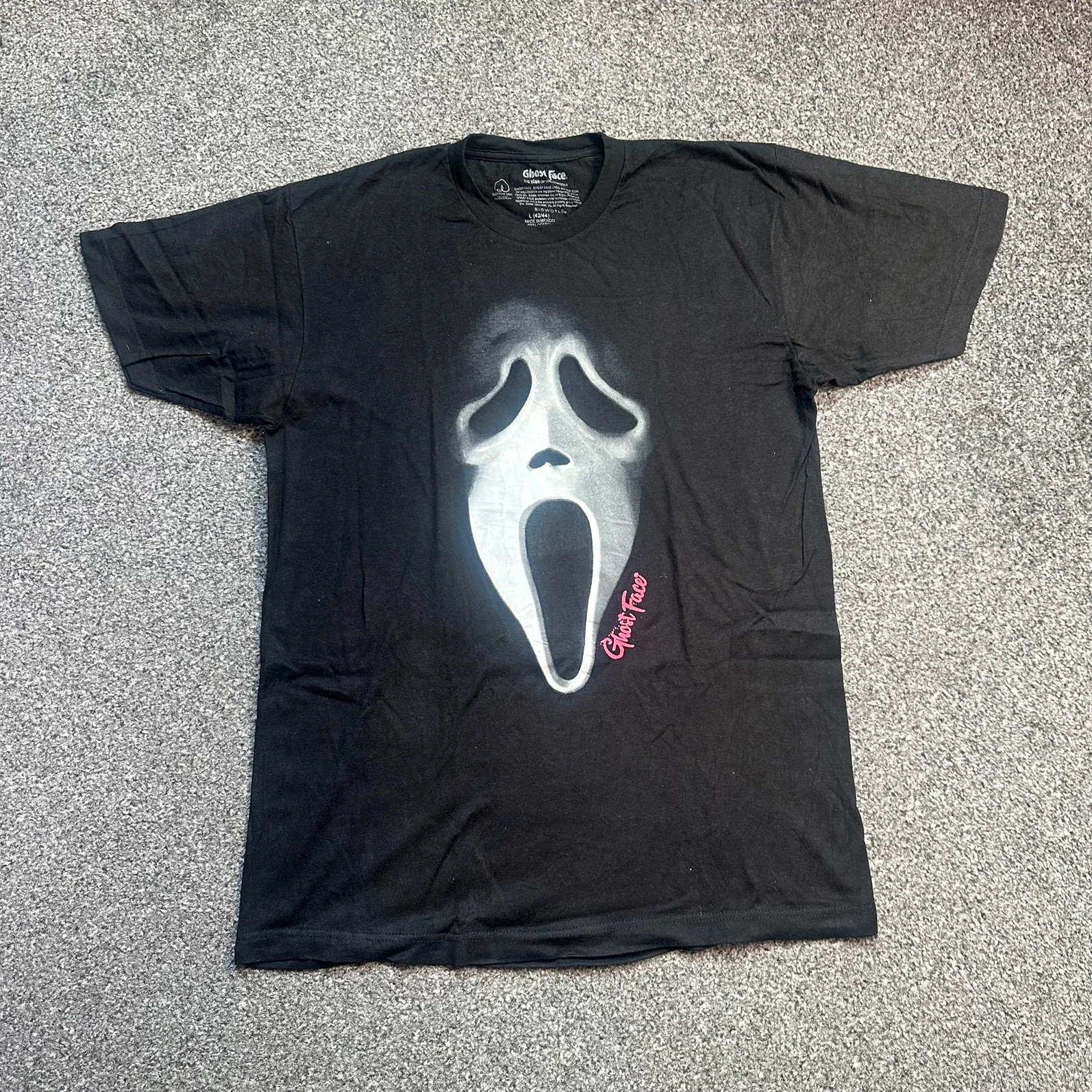 Ghost Face Scream Official Graphic T-Shirt Black Size L