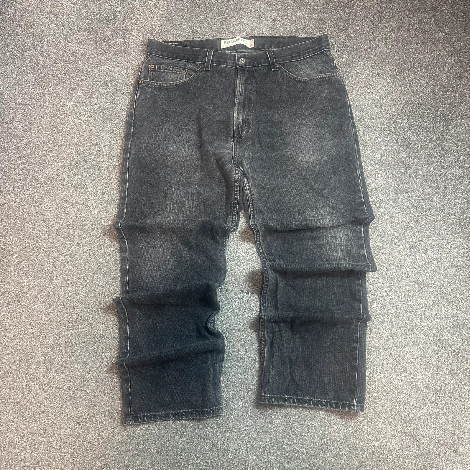 Levi's 505 Regular Fit Jeans Washed Black W38 L32