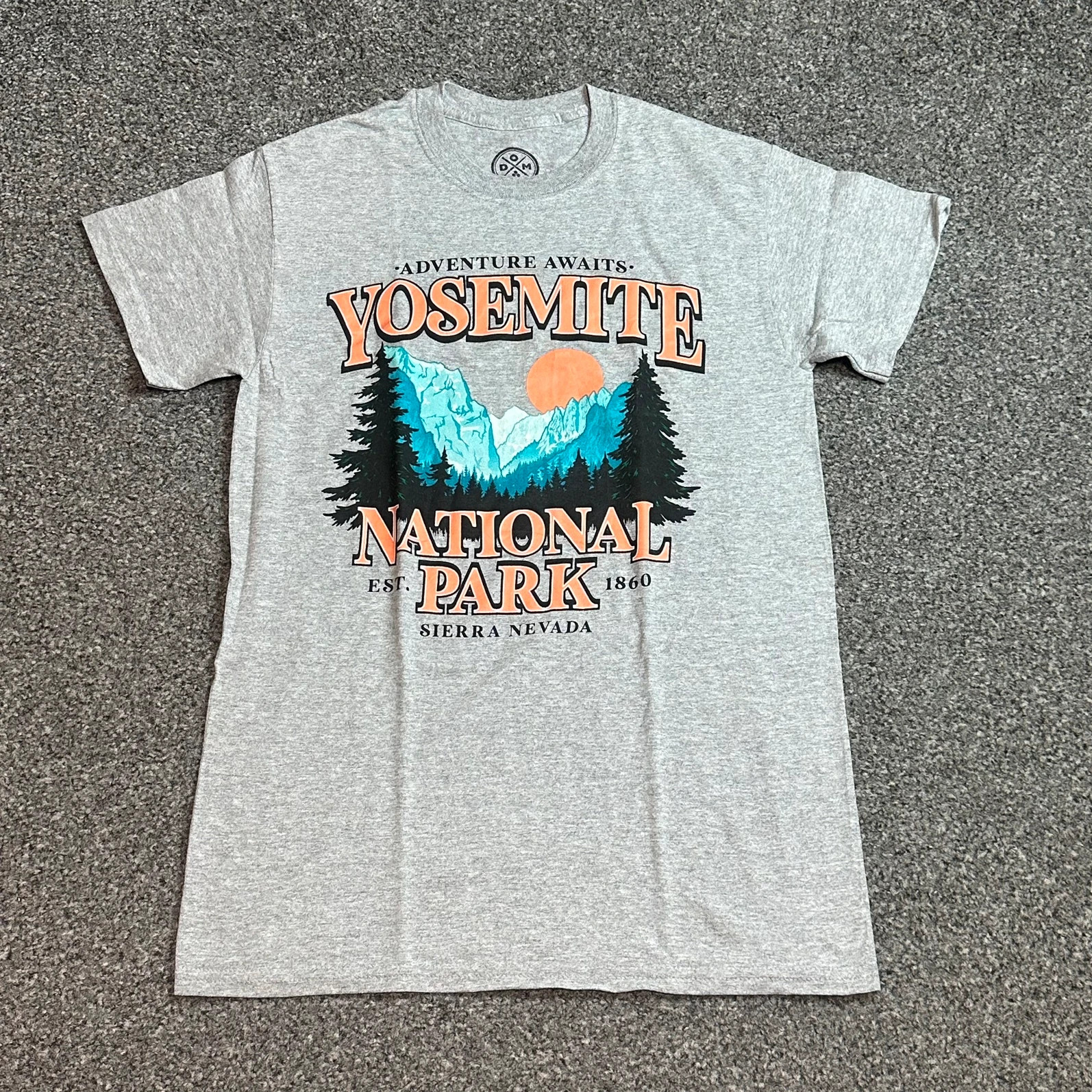Yosemite National Park Grey Graphic T-Shirt Unisex Adventure Tee