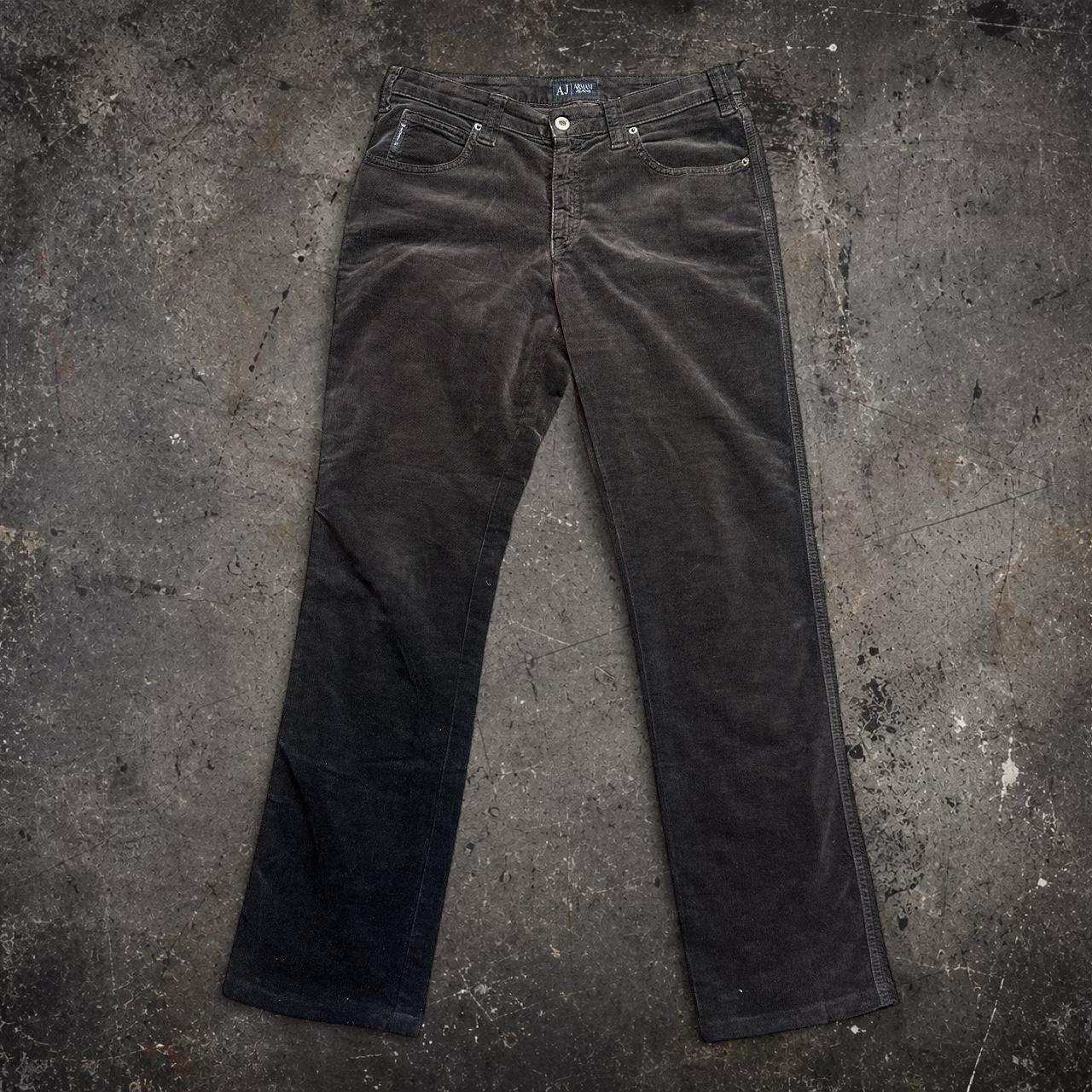 Armani Jeans Coffee Brown Corduroy Straight Leg Trousers W32 L38