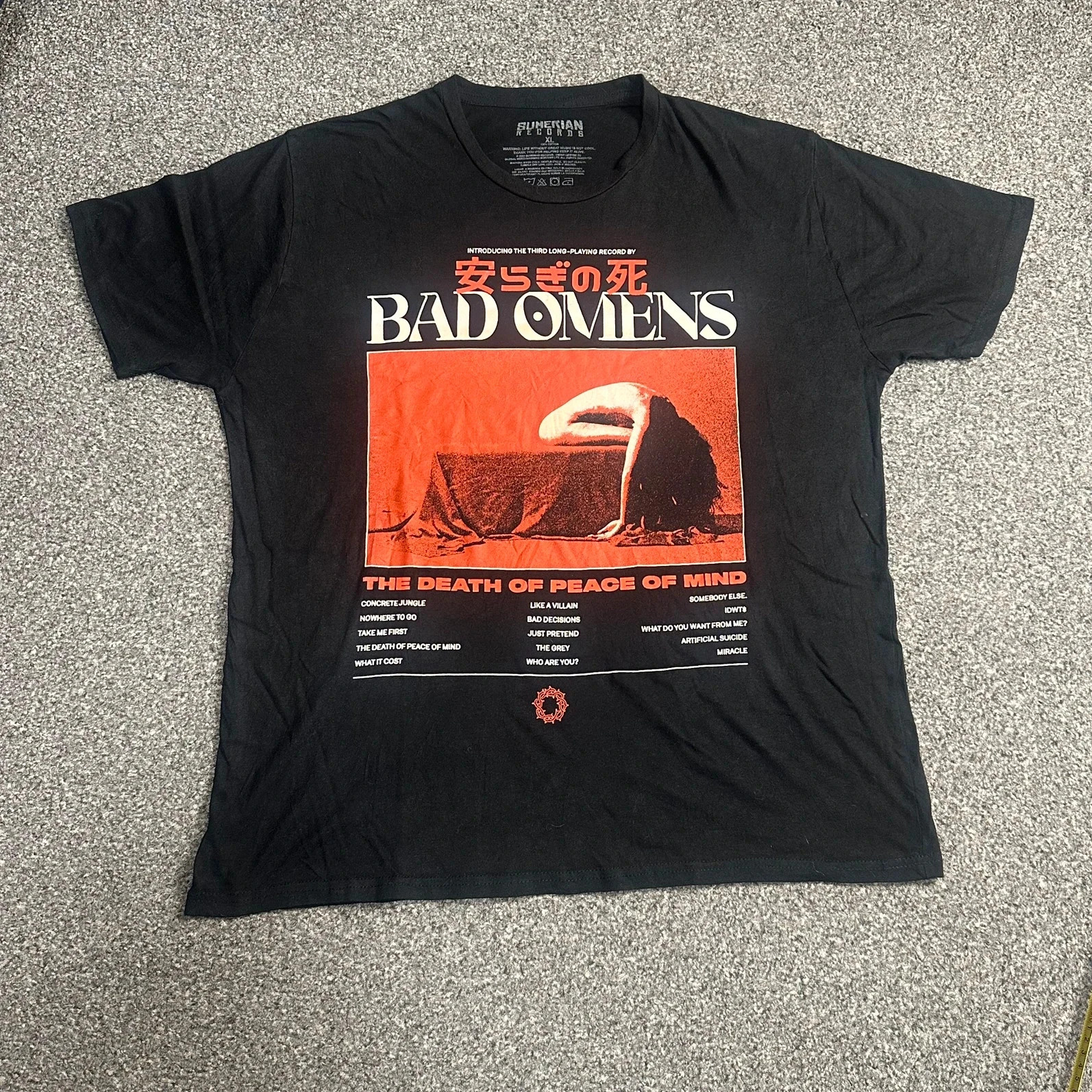 Bad Omens The Death of Peace of Mind Band Tee Black
