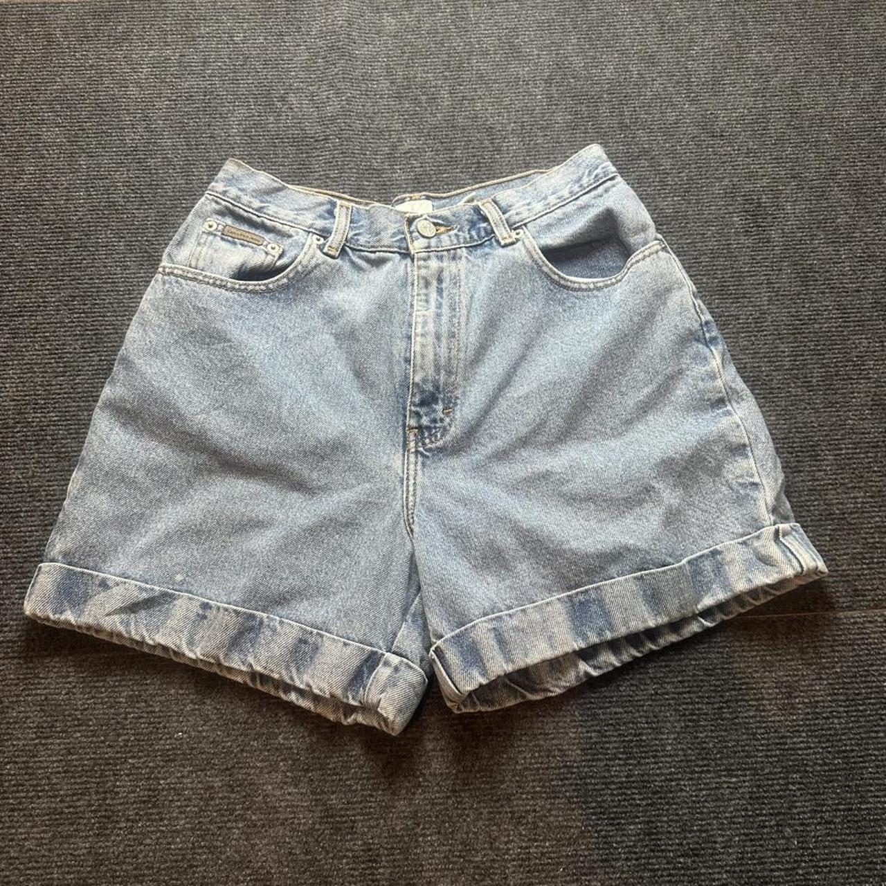 CK vintage denim shorts custom Gucci patch
