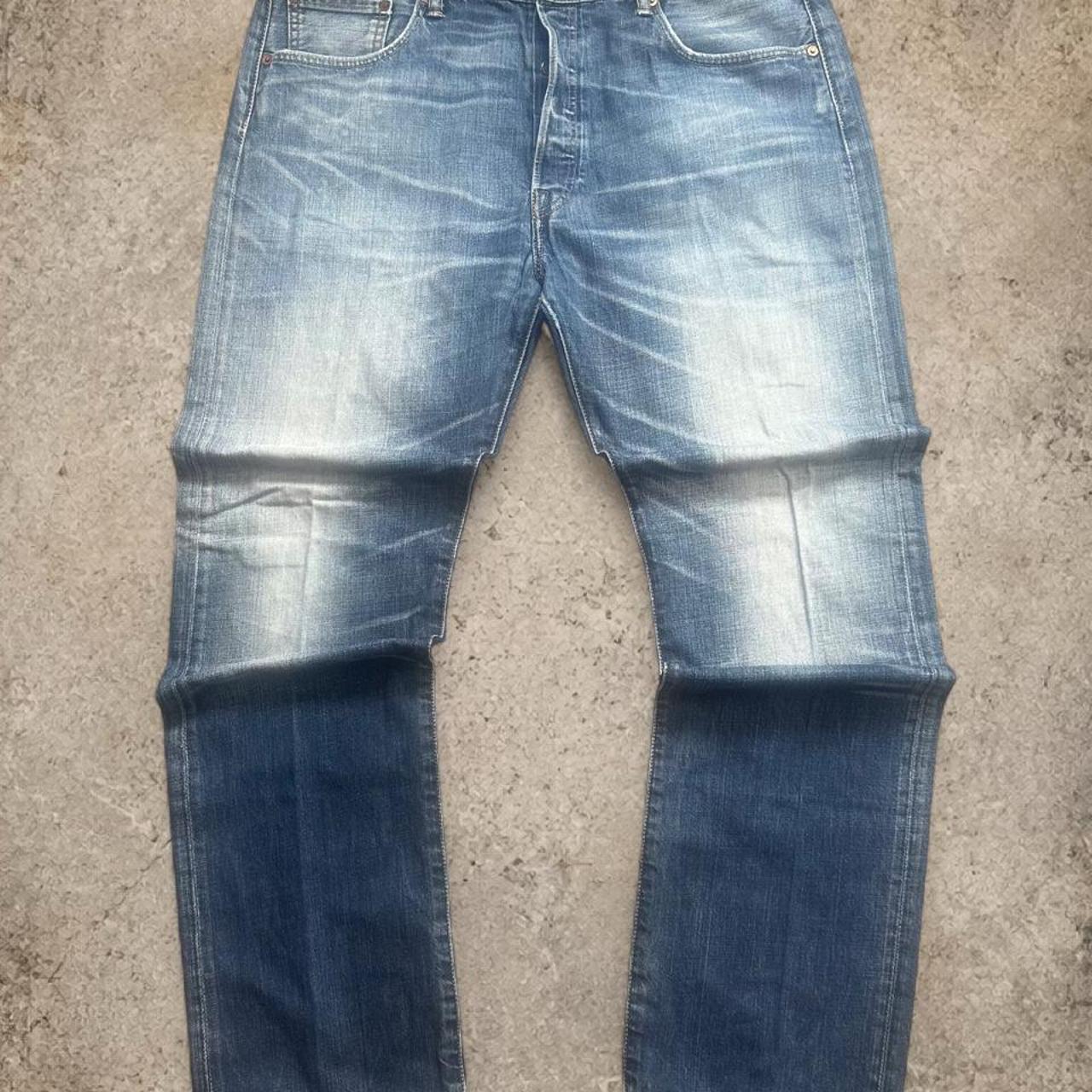 Levi's Blue Jeans W38 L32 Mid Wash Straight Leg Men's