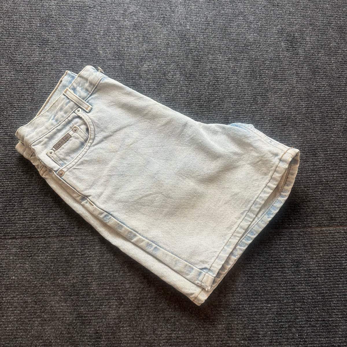Vintage Calvin Klein Jeans Light Wash Denim Shorts 90s High Waist