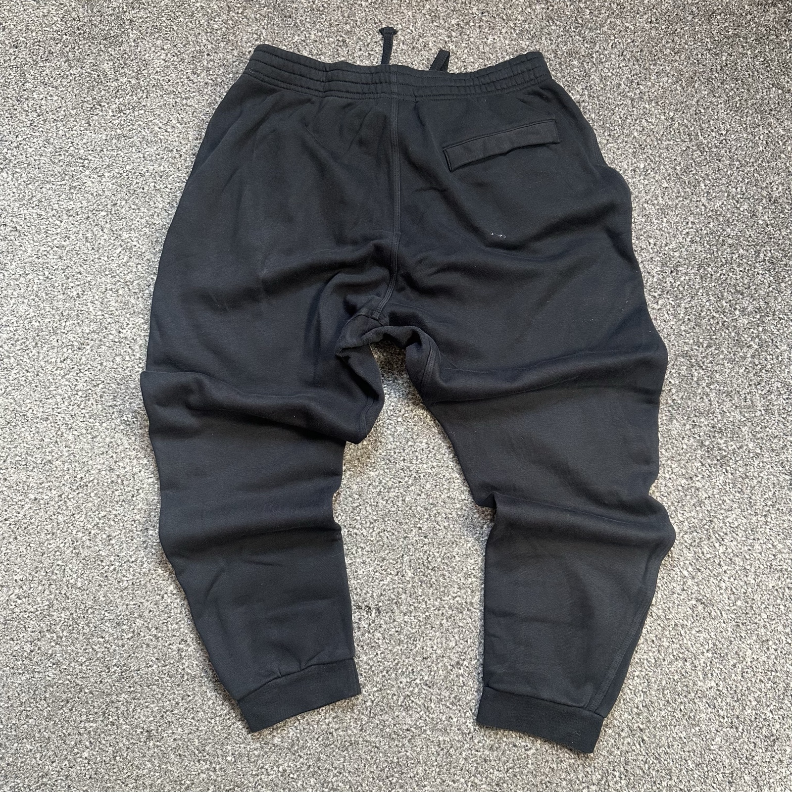 Nike Black Swoosh Joggers Tapered Cuffed Sweatpants
