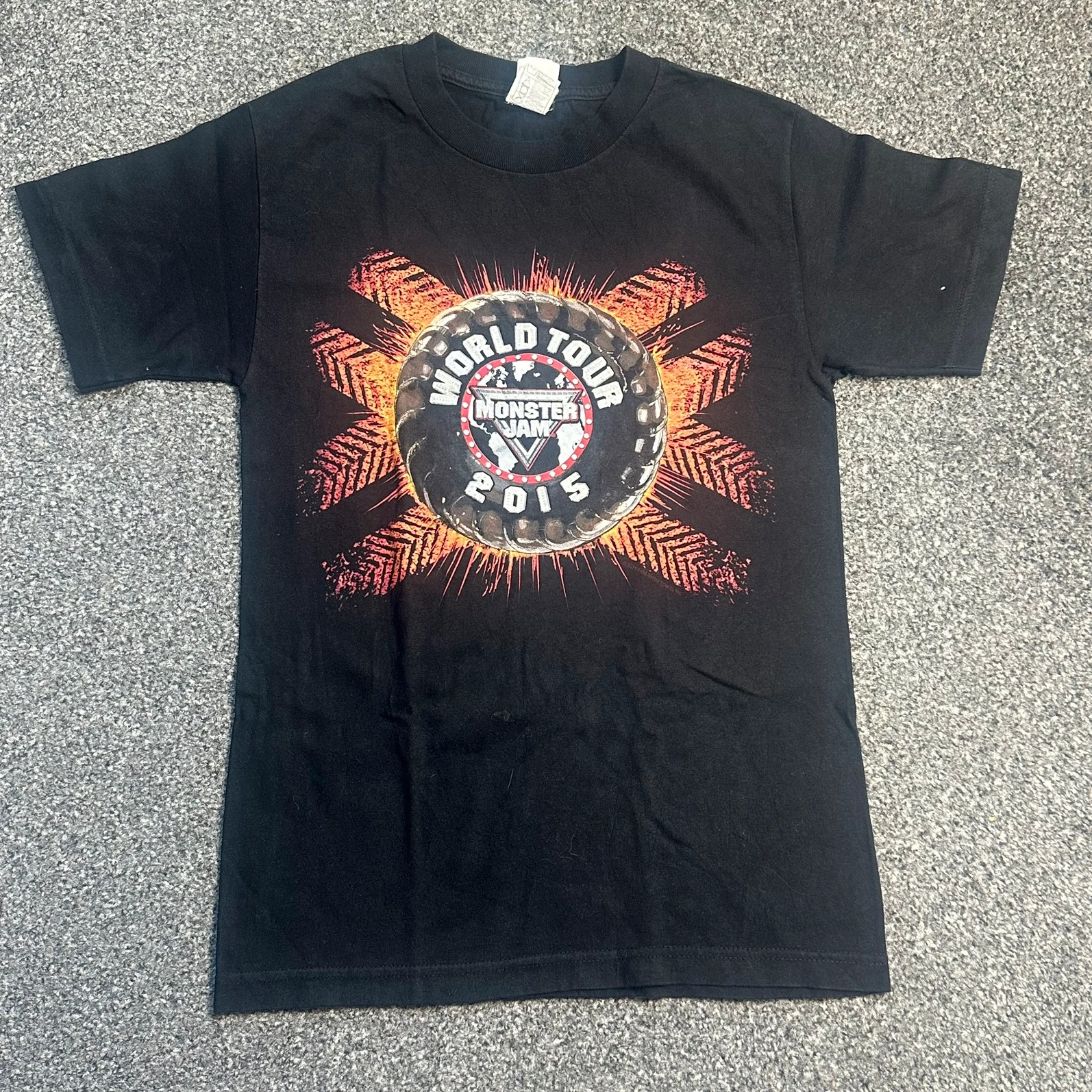 Monster Jam World Tour 2015 Black Graphic T-Shirt