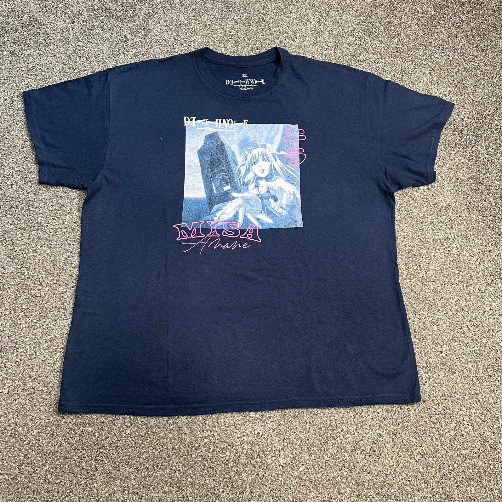 Death Note Misa Amane Graphic Tee Navy Anime Shirt