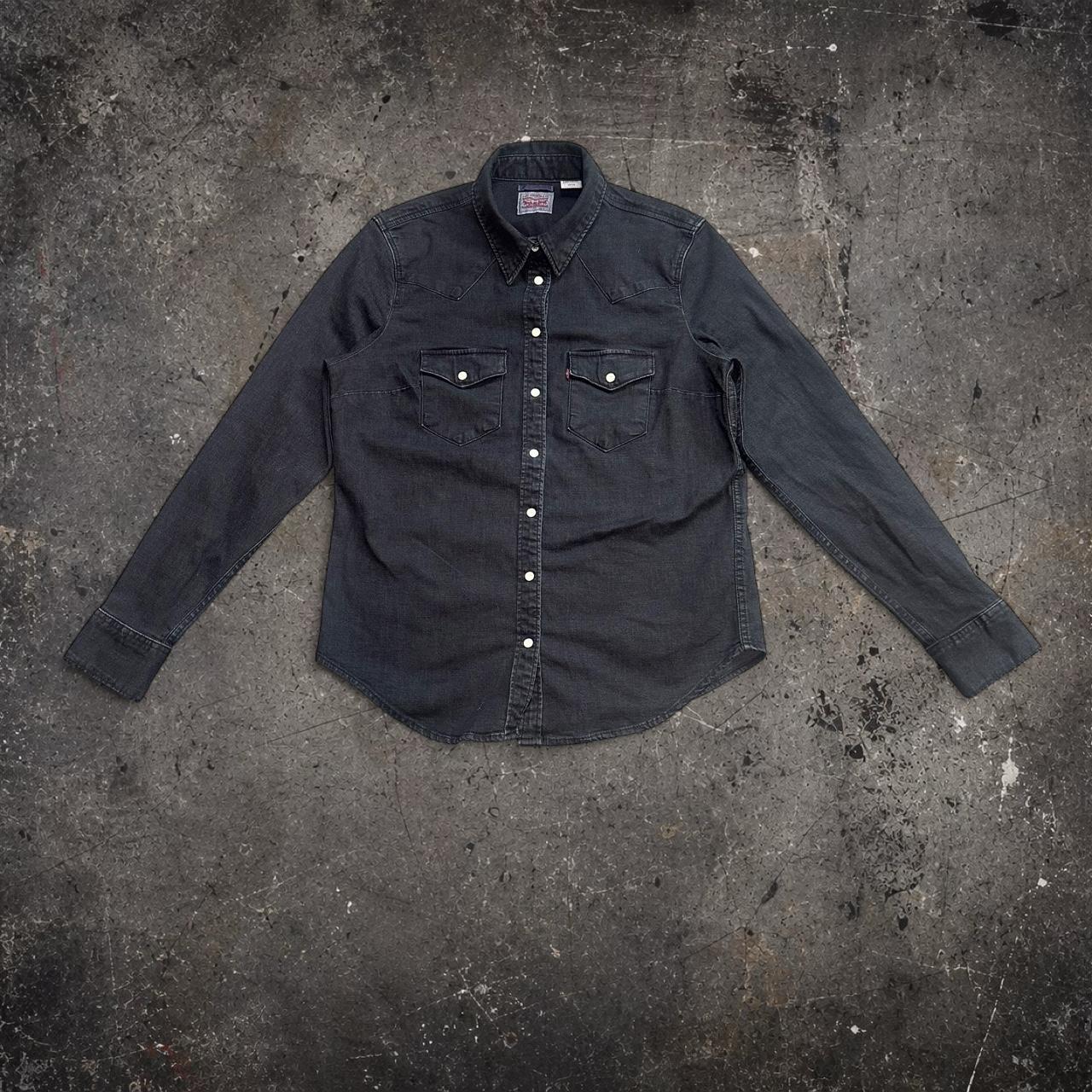 Levi's Black Denim Western Shirt Classic Fit Size S