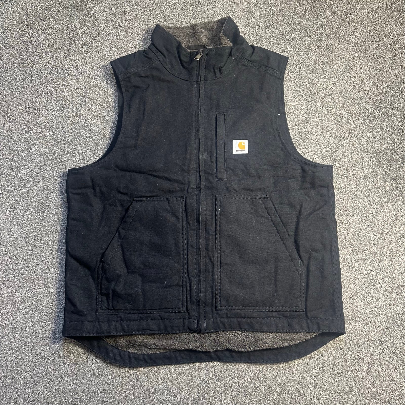 Carhartt Black Workwear Sherpa Vest Small Loose Fit