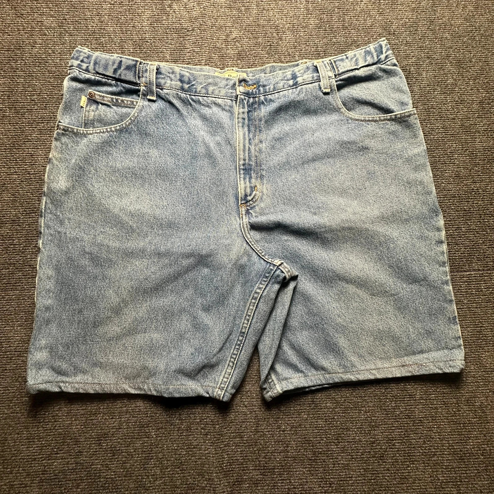 LL Bean Light Wash Denim Shorts Vintage 90s Mens | Big & Tall |
