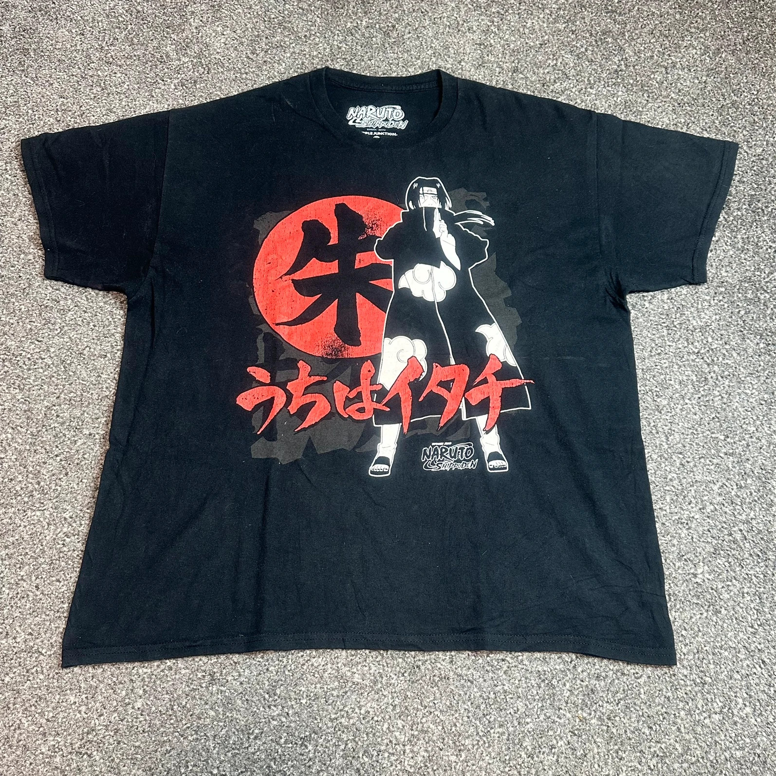 Naruto Shippuden Itachi Uchiha Black Graphic T-Shirt Anime Tee