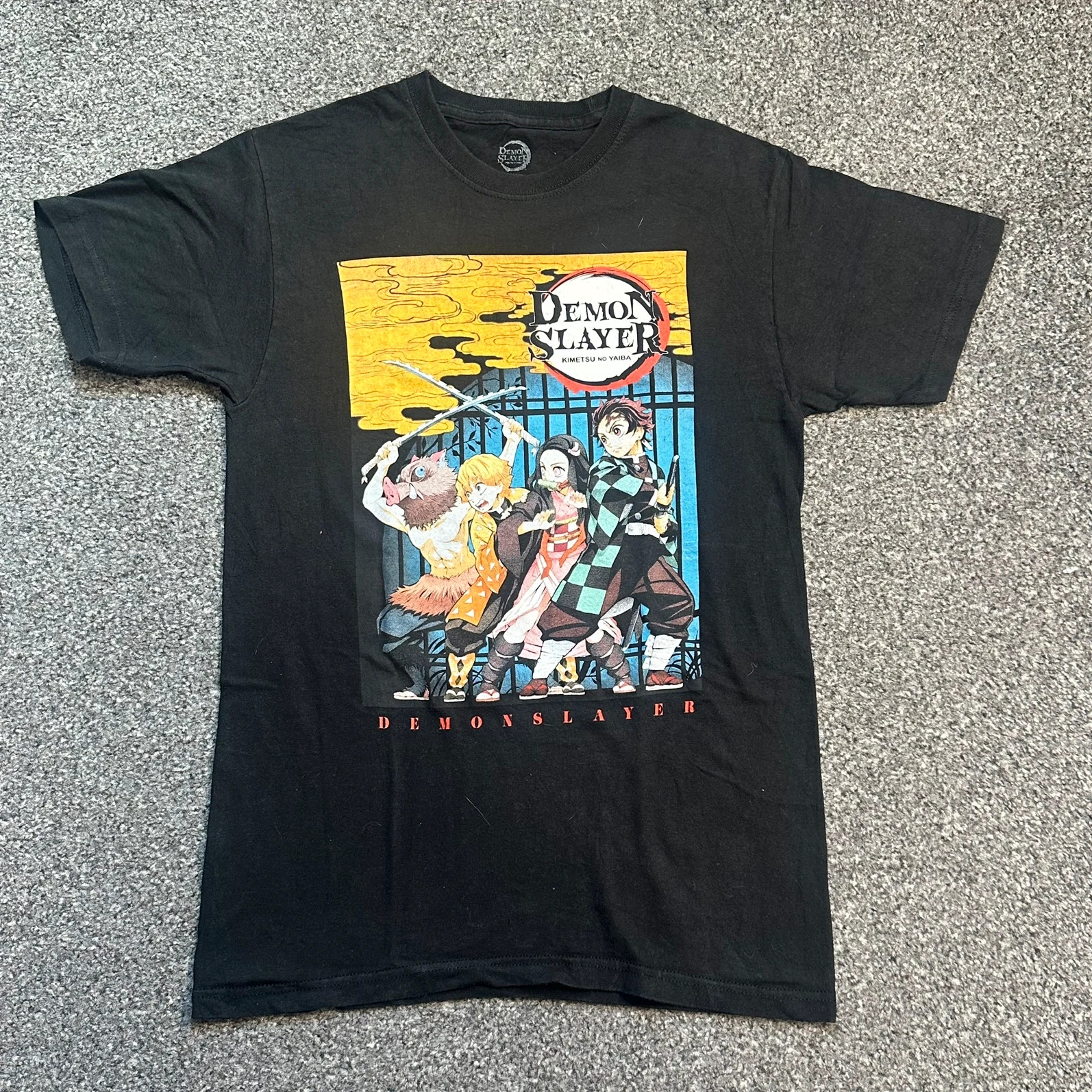 Demon Slayer Kimetsu no Yaiba Black Graphic T-Shirt Anime Tee