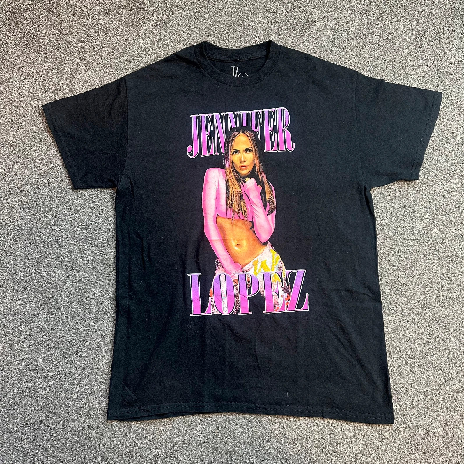 Jennifer Lopez Graphic Tee Black Y2K Bootleg Style Unisex