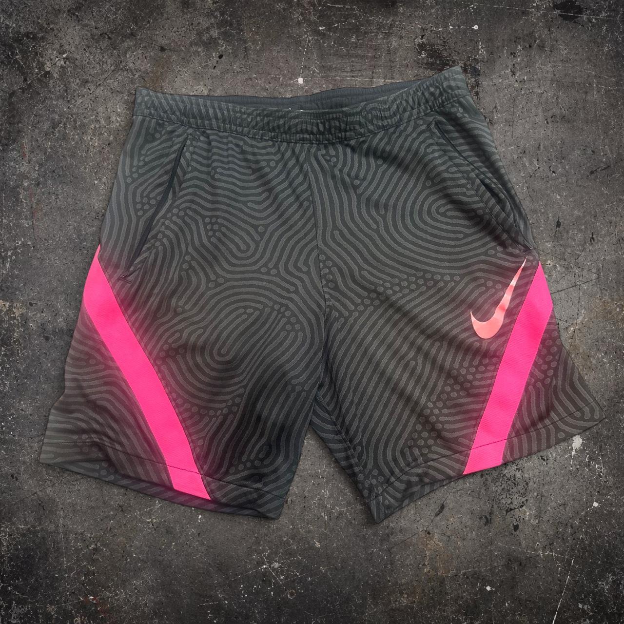 Nike Dri-FIT Strike Shorts Black Pink Swoosh Mens M