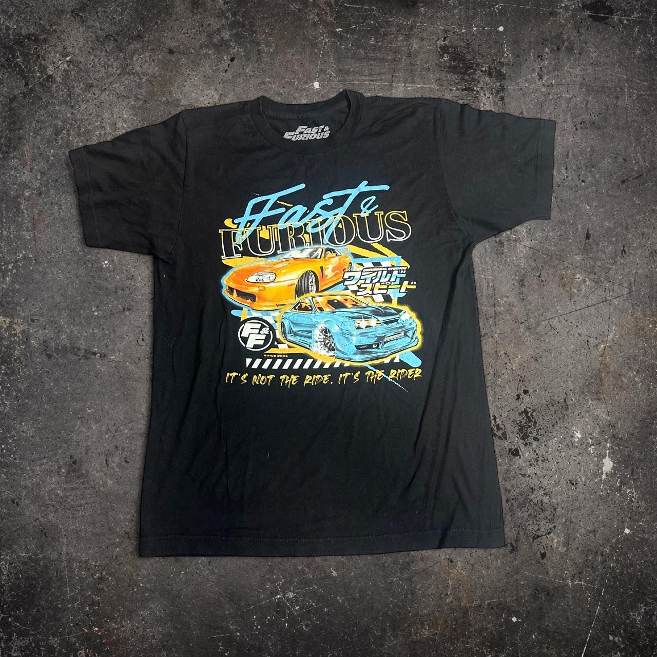 Fast & Furious Official Graphic T-Shirt Black Medium JDM Y2K