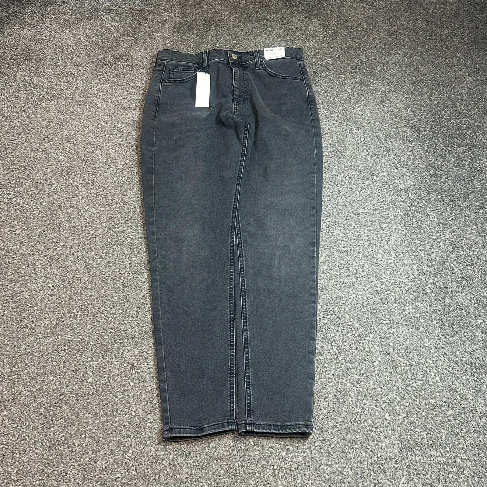 Washed Black Denim Jeans W40 L32 New With Tags