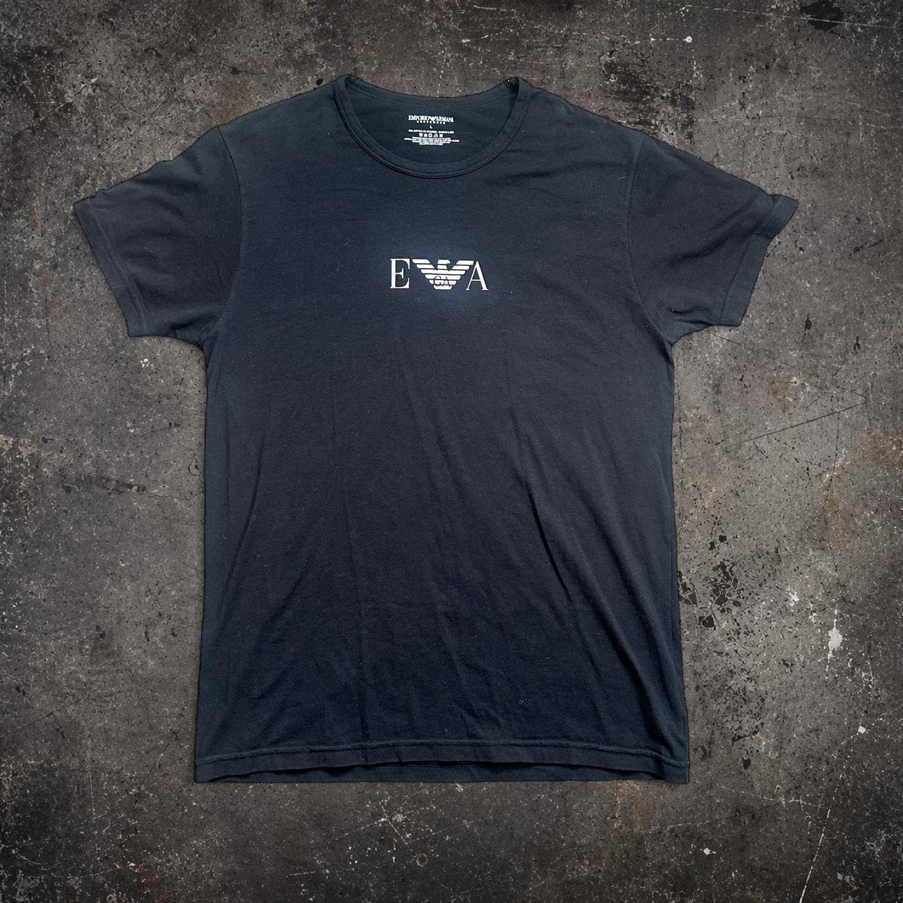 Emporio Armani Black Eagle Logo T-Shirt Men's Large