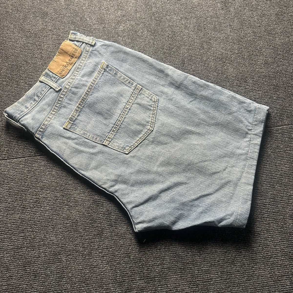 Nautical Jean Co light wash denim shorts mens summer