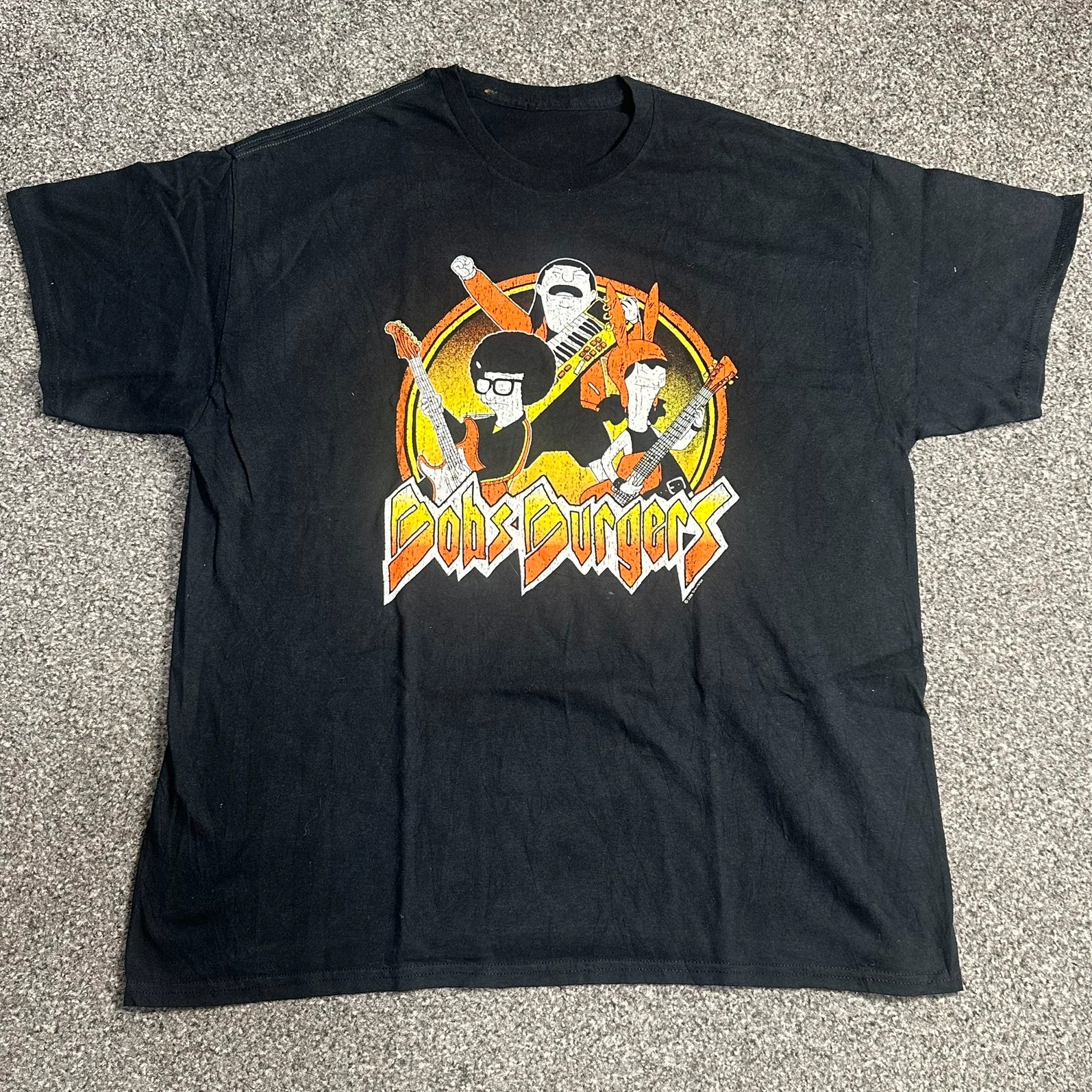 Bob's Burgers Heavy Metal Band Graphic T-Shirt Black Unisex
