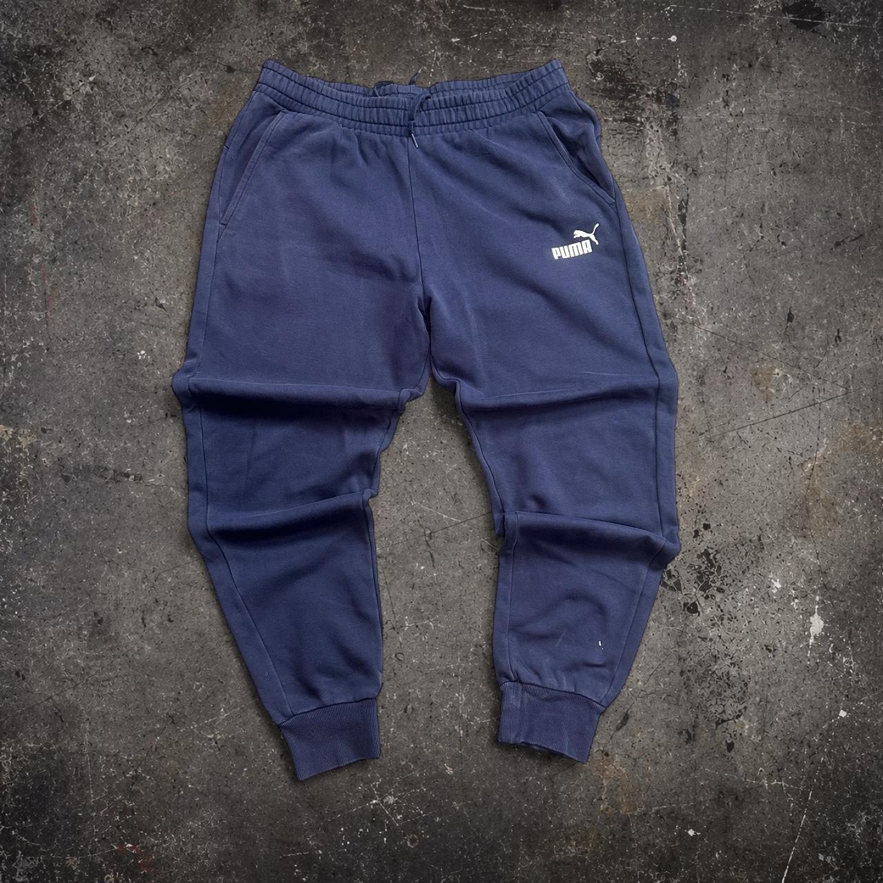 Puma Essentials Navy Joggers Men's XL — Fleece Tracksuit Bottoms