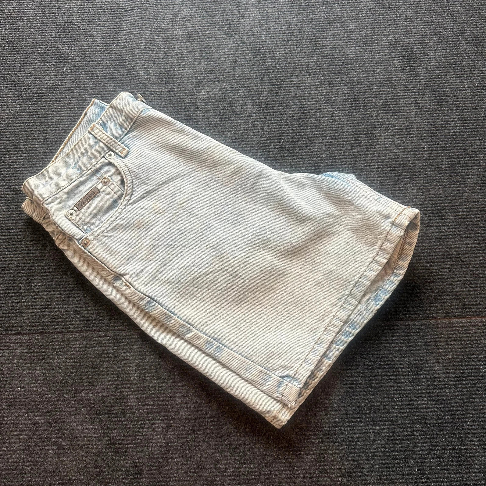Vintage Calvin Klein Jeans Light Wash Denim Shorts 90s High Waist